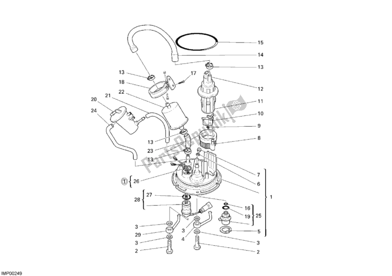 Todas las partes para Bomba De Combustible de Ducati Sport ST3 S ABS 1000 2007